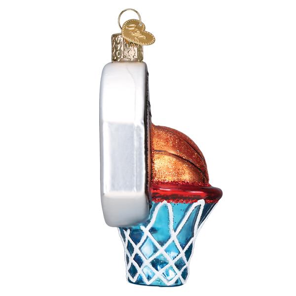 Basketball Hoop Ornament Old World Christmas 3.5 X 1.75 X 3.5 / 44164 Basketball Hoop Ornament Bonjour Fete - Party Supplies
