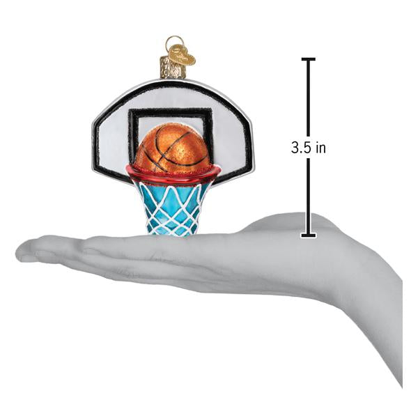 Basketball Hoop Ornament Old World Christmas 3.5 X 1.75 X 3.5 / 44164 Basketball Hoop Ornament Bonjour Fete - Party Supplies
