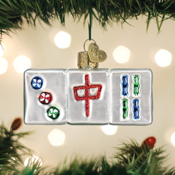 Mahjong Ornament Old World Christmas 1.75 X 3 X 0.75 / 44179 Mahjong Ornament Bonjour Fete - Party Supplies