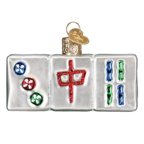 Mahjong Ornament Old World Christmas 1.75 X 3 X 0.75 / 44179 Mahjong Ornament Bonjour Fete - Party Supplies