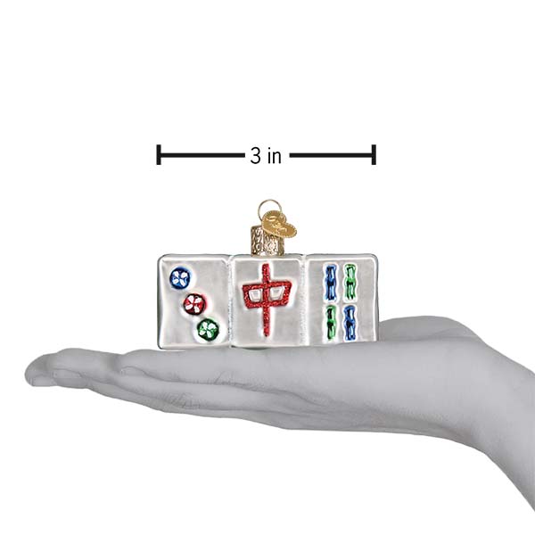 Mahjong Ornament Old World Christmas 1.75 X 3 X 0.75 / 44179 Mahjong Ornament Bonjour Fete - Party Supplies