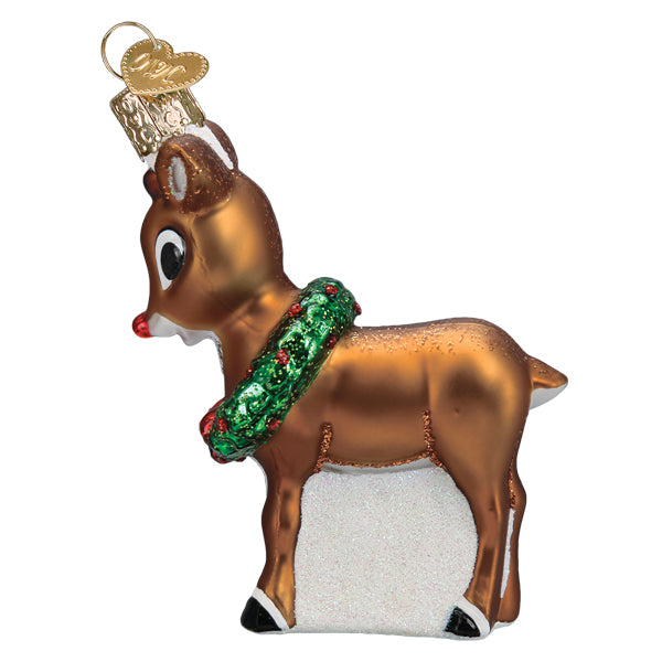 Rudolph The Red-Nosed Reindeer® Ornament Old World Christmas 4 X 3.25 X 1.5 / 44202 Rudolph The Red-Nosed Reindeer® Ornament Bonjour Fete - Party Supplies