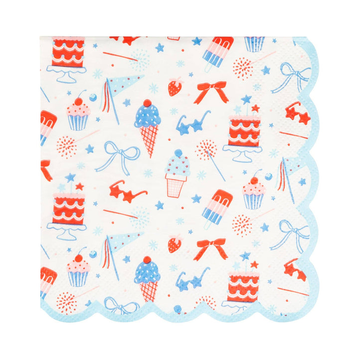SMT1139 - Summertime Pattern Cocktail Napkin My Mind’s Eye SMT1139 - Summertime Pattern Cocktail Napkin Bonjour Fete - Party Supplies