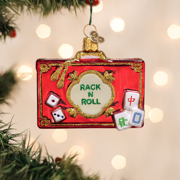 Rack N Roll Mahjong Ornament Old World Christmas 2.75 X 3.25 X 1.5 / 44259 Rack N Roll Mahjong Ornament Bonjour Fete - Party Supplies