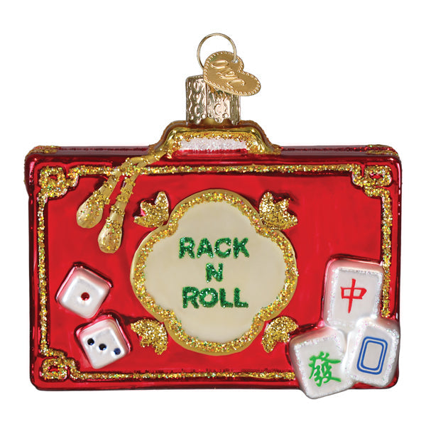 Rack N Roll Mahjong Ornament Old World Christmas 2.75 X 3.25 X 1.5 / 44259 Rack N Roll Mahjong Ornament Bonjour Fete - Party Supplies