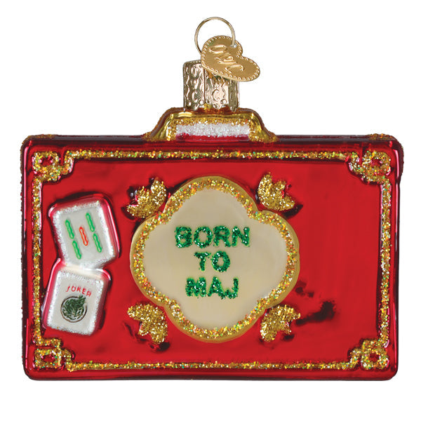 Rack N Roll Mahjong Ornament Old World Christmas 2.75 X 3.25 X 1.5 / 44259 Rack N Roll Mahjong Ornament Bonjour Fete - Party Supplies