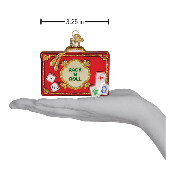 Rack N Roll Mahjong Ornament Old World Christmas 2.75 X 3.25 X 1.5 / 44259 Rack N Roll Mahjong Ornament Bonjour Fete - Party Supplies