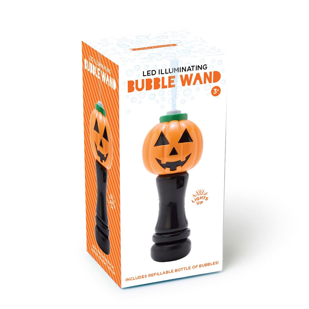 JACK-O-LANTERN ILLUMINATING BUBBLE WAND Two's Company Halloween Party Favors & Boo Baskets JACK-O-LANTERN ILLUMINATING BUBBLE WAND Bonjour Fete - Party Supplies