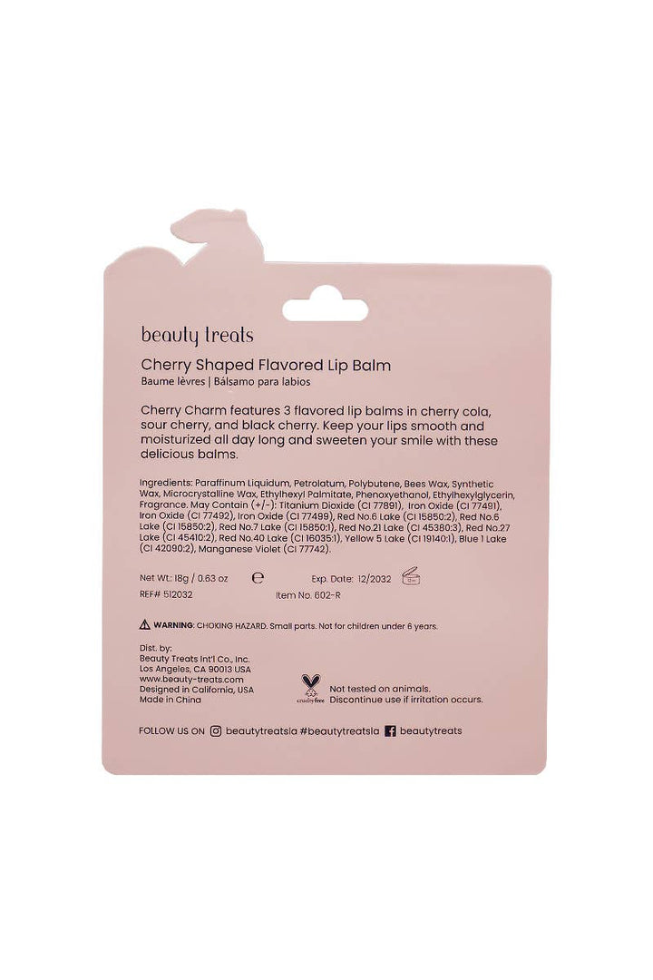 Beauty Treats 602-R Cherry Flavored Lip Balm Set - 3set PINEAPPLE Beauty Beauty Treats 602-R Cherry Flavored Lip Balm Set - 3set Bonjour Fete - Party Supplies