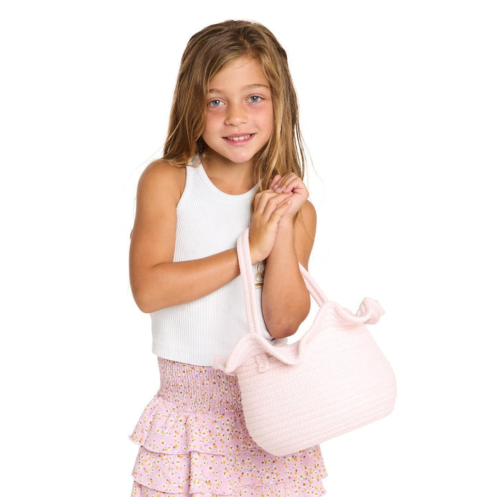 RUFFLES COTTON ROPE EASTER BASKET Two's Company Easter Baskets RUFFLES COTTON ROPE EASTER BASKET Bonjour Fete - Party Supplies