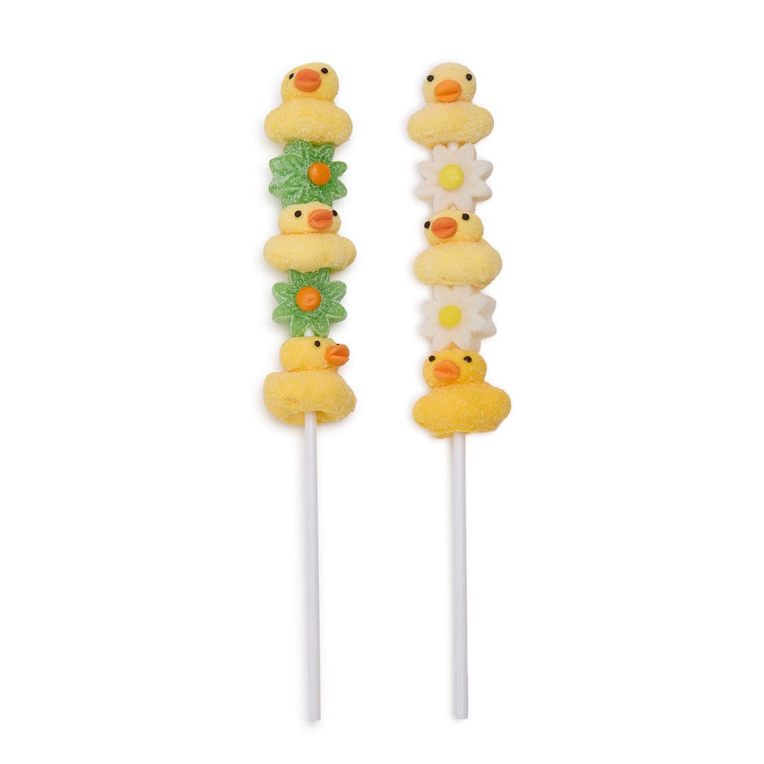 DUCKS & DAISIES MARSHMALLOW AND JELLY LOLLIPOP Two's Company Easter Candy DUCKS & DAISIES MARSHMALLOW AND JELLY LOLLIPOP Bonjour Fete - Party Supplies