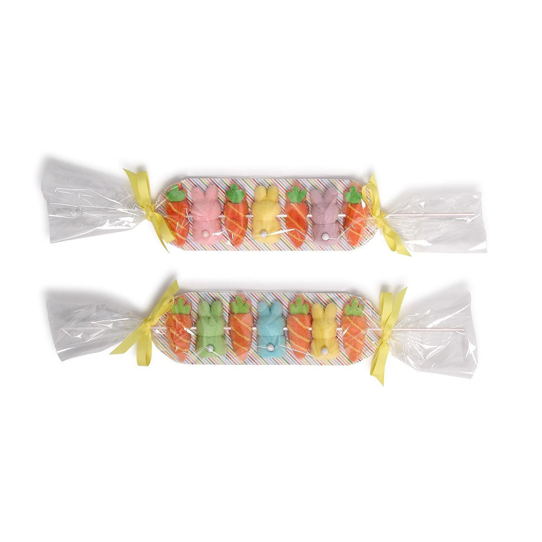 BUNNIES AND CARROTS VANILLA MARSHMALLOW CANDY KABOB Two's Company Easter Candy BUNNIES AND CARROTS VANILLA MARSHMALLOW CANDY KABOB Bonjour Fete - Party Supplies