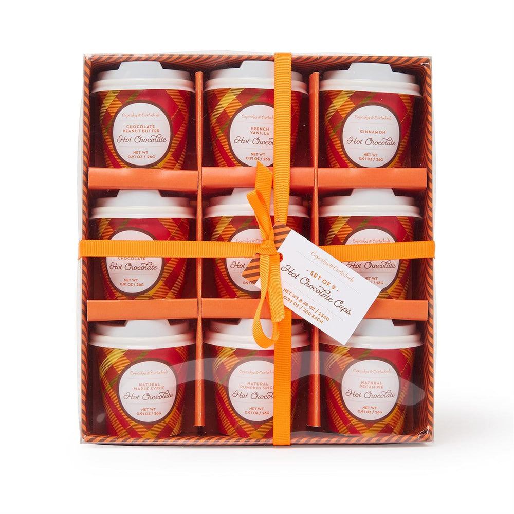 Festive fall hot chocolate gift set for a fall or holiday gift