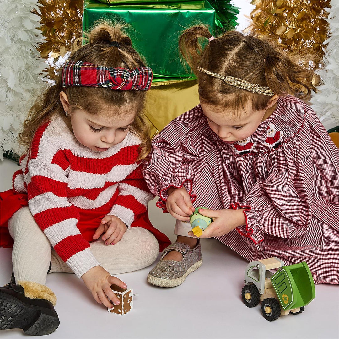 CHRISTMAS WOODEN WIND UP SPINNING TOY - Bonjour Fête 