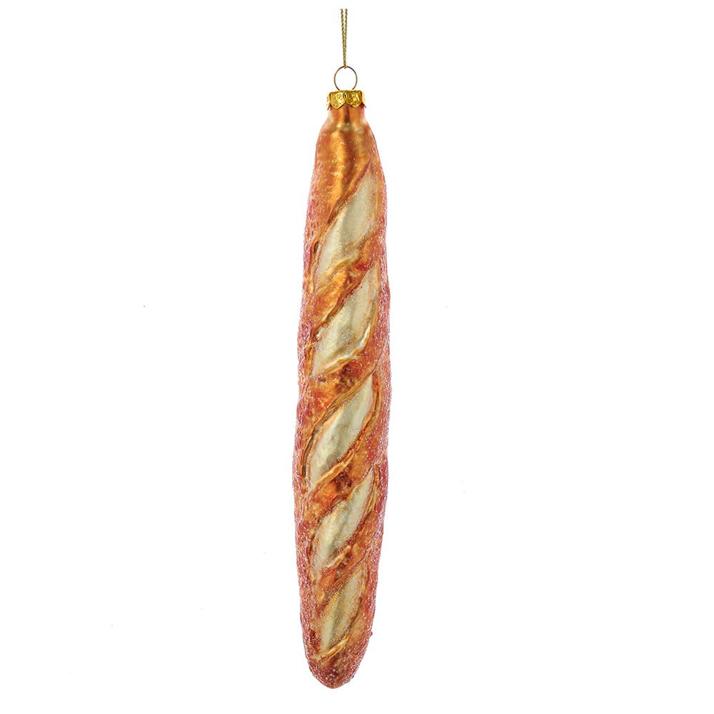 7.75"NOBLE GEMS FRENCH BAGUETTE ORNAMENT Kurt S. Adler, Inc. 7.75"NOBLE GEMS FRENCH BAGUETTE ORNAMENT Bonjour Fete - Party Supplies