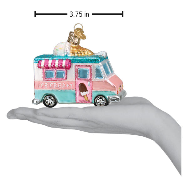Ice Cream Truck Ornament Old World Christmas 3.25 X 3.75 X 2.25 / 46106 Ice Cream Truck Ornament Bonjour Fete - Party Supplies