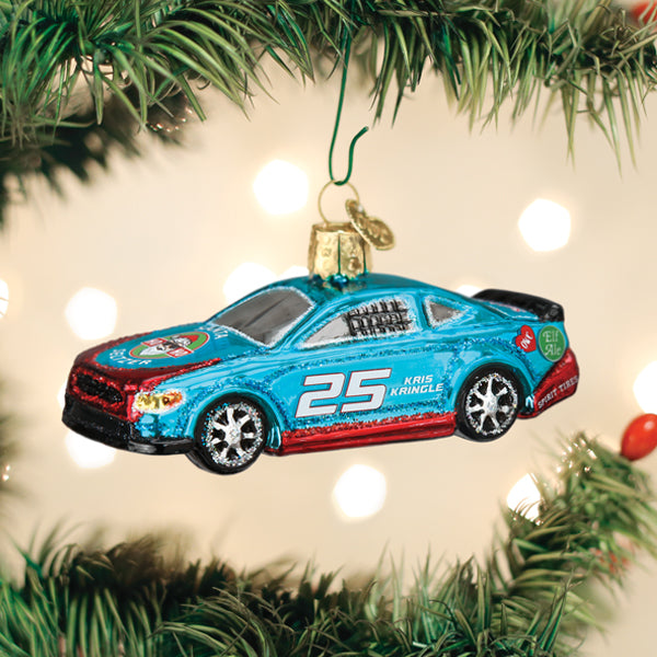 Racing Sports Car Ornament Old World Christmas 1.5 X 4 X 1.75 / 46113 Racing Sports Car Ornament Bonjour Fete - Party Supplies