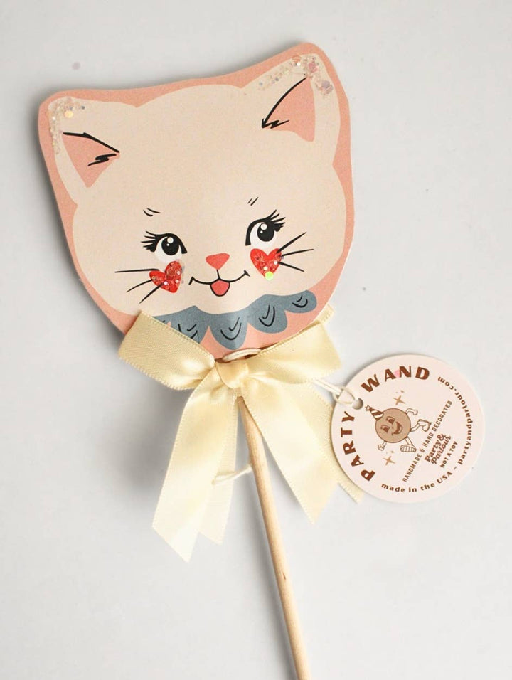 Handmade Kitty Cat Paper Party Wand