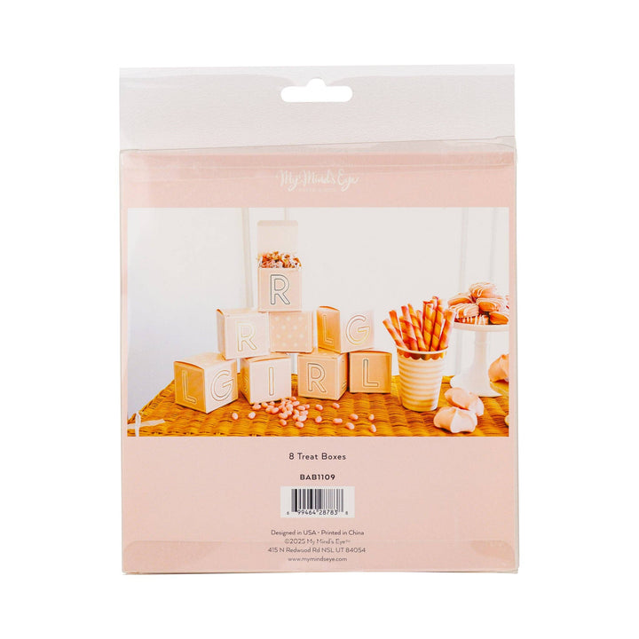 BAB1109 - Pink Block Treat Box My Mind’s Eye BAB1109 - Pink Block Treat Box Bonjour Fete - Party Supplies