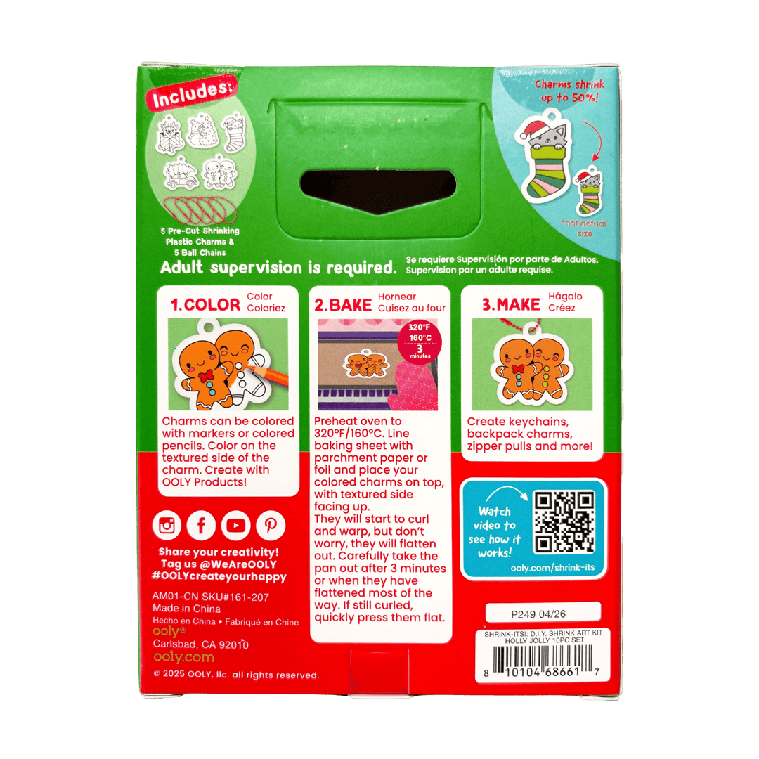 Holly Jolly DIY Shrink Art Kit