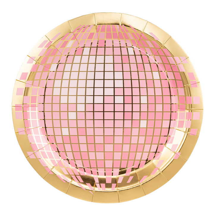 Pink Disco Ball Paper Plates Bonjour Fete Party Supplies Disco Party