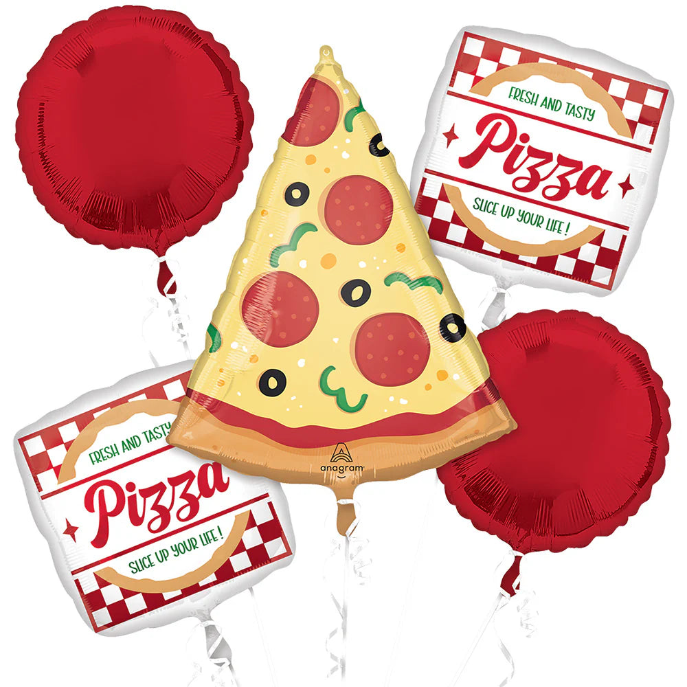 PIZZA PARTY BALLOON BOUQUET LA Balloons Balloons PIZZA PARTY BALLOON BOUQUET Bonjour Fete - Party Supplies