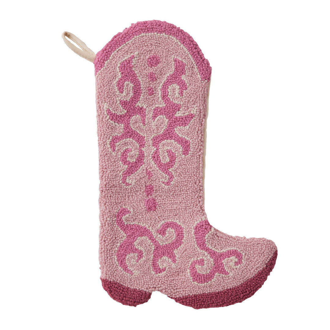 Pink Cowboy Boot Hook Stocking Peking Handicraft Pink Cowboy Boot Hook Stocking Bonjour Fete - Party Supplies