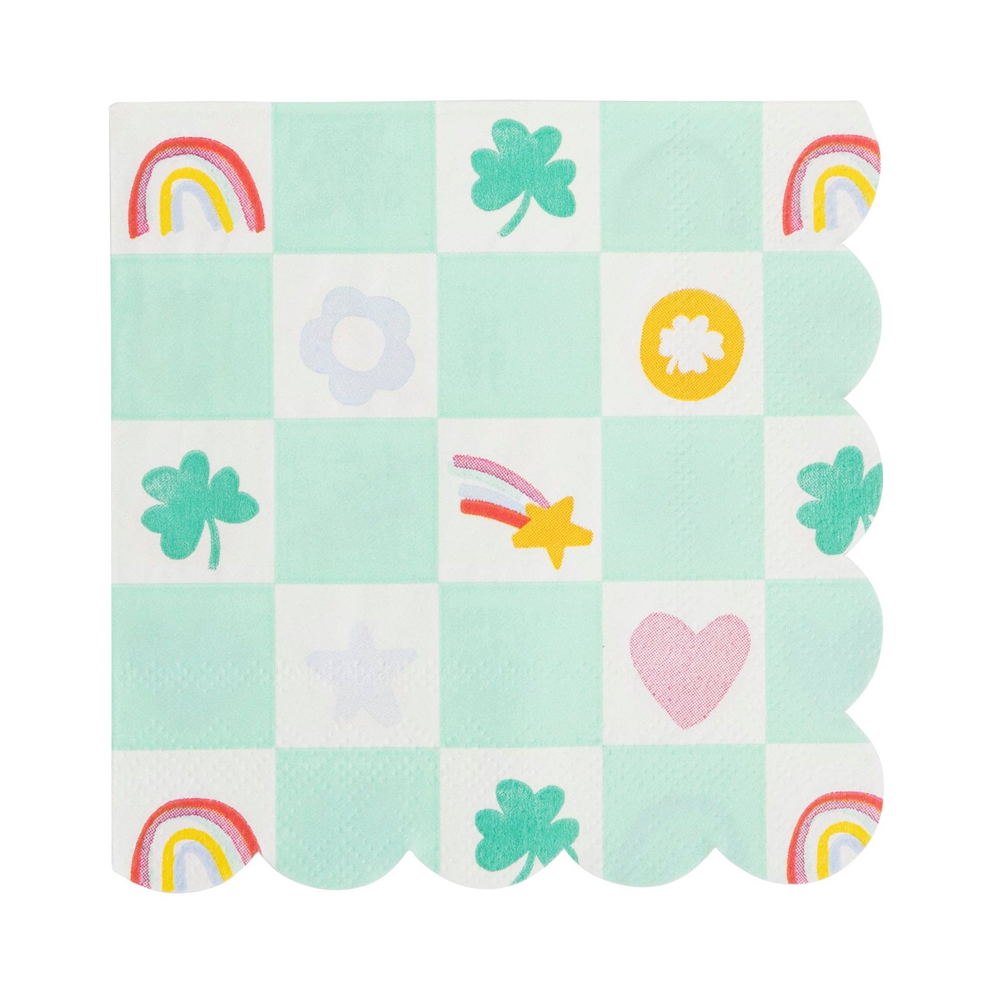 Time to Celebrate Rainbow Scalloped Cocktail Napkins