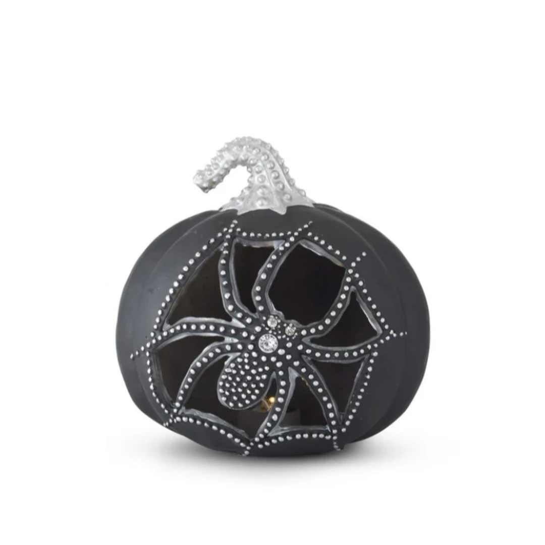 SPIDER LED PUMPKIN KK Interiors Halloween Home Decor SPIDER LED PUMPKIN Bonjour Fete - Party Supplies