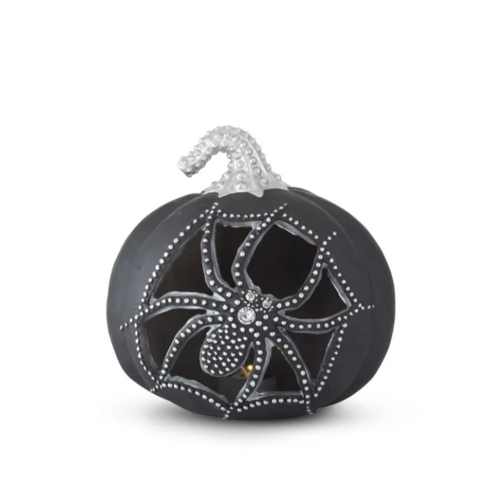SPIDER LED PUMPKIN KK Interiors Halloween Home Decor SPIDER LED PUMPKIN Bonjour Fete - Party Supplies