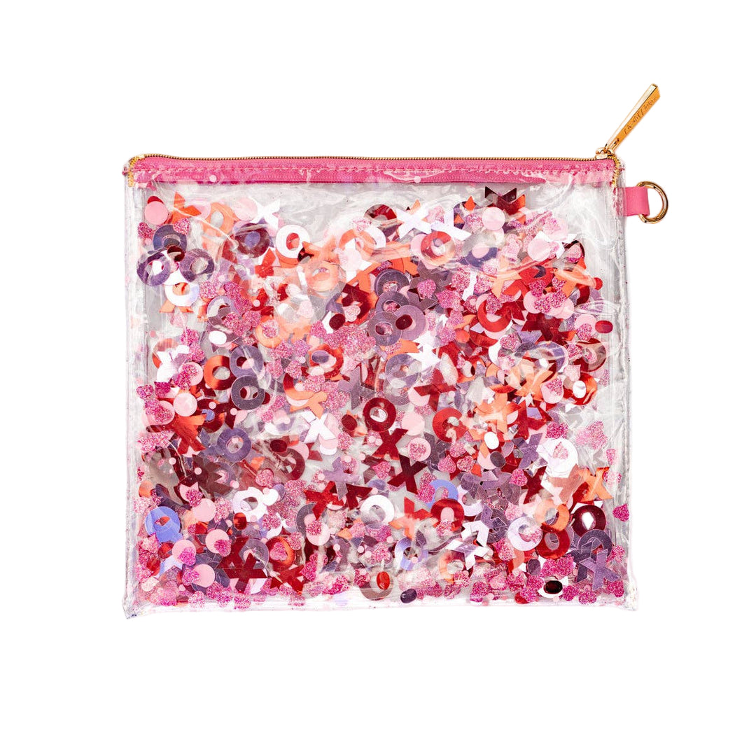 XOXO CONFETTI POUCH Packed Party Valentine's Day Accessories XOXO CONFETTI POUCH Bonjour Fete - Party Supplies