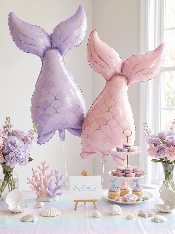 Pink Mermaid Tail Foil Balloon