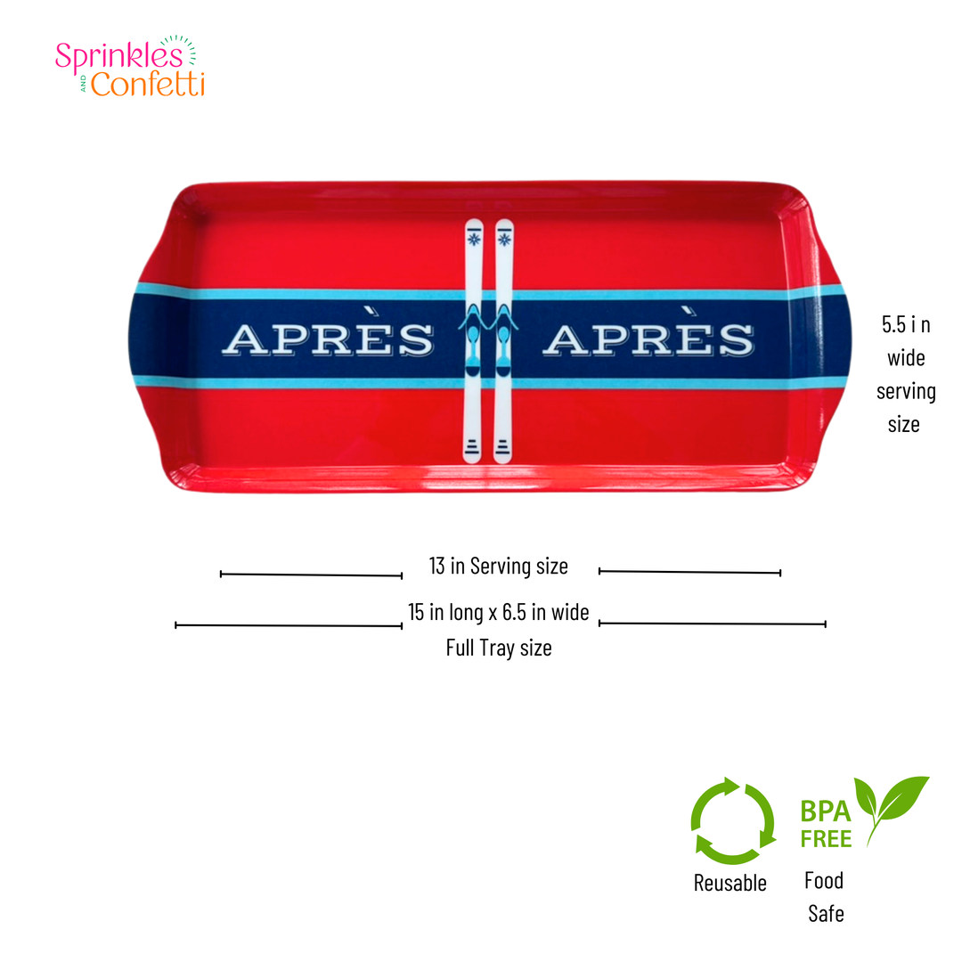 Aprés Ski Melamine Serving Tray for Appetizers & Desserts Sprinkles & Confetti Party Supplies Aprés Ski Melamine Serving Tray for Appetizers & Desserts Bonjour Fete - Party Supplies