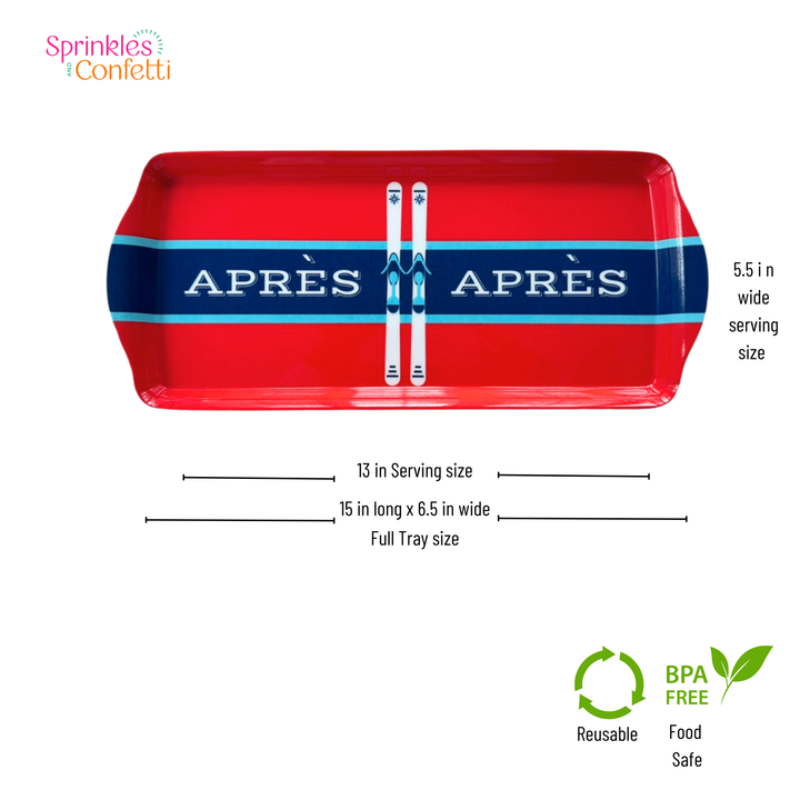 Aprés Ski Melamine Serving Tray for Appetizers & Desserts Sprinkles & Confetti Party Supplies Aprés Ski Melamine Serving Tray for Appetizers & Desserts Bonjour Fete - Party Supplies