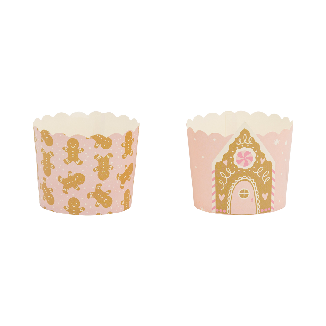 PLCC1941 - Pink Gingerbread House 5 oz Baking Cups My Mind’s Eye PLCC1941 - Pink Gingerbread House 5 oz Baking Cups Bonjour Fete - Party Supplies