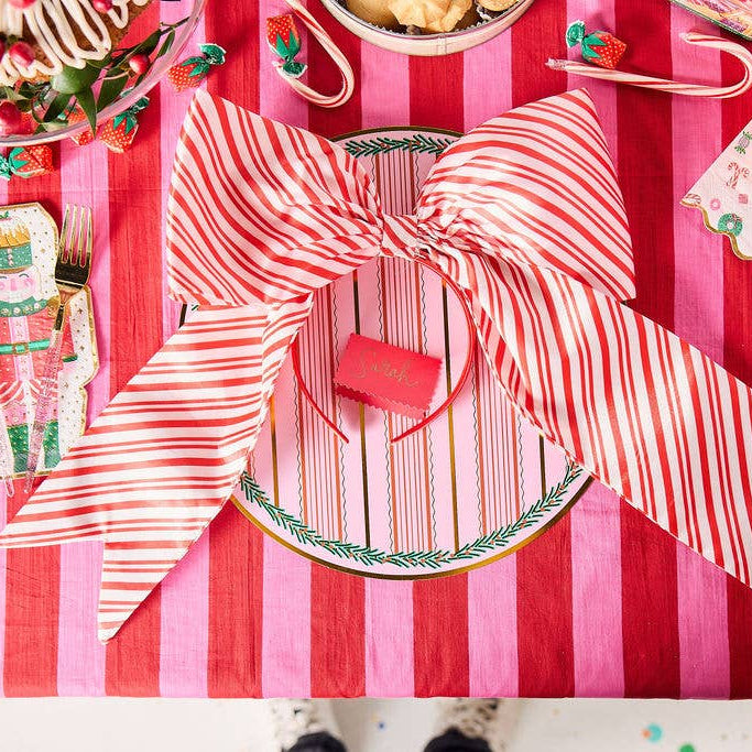 Peppermint Pop Jumbo Bow Headband Packed Party Peppermint Pop Jumbo Bow Headband Bonjour Fete - Party Supplies