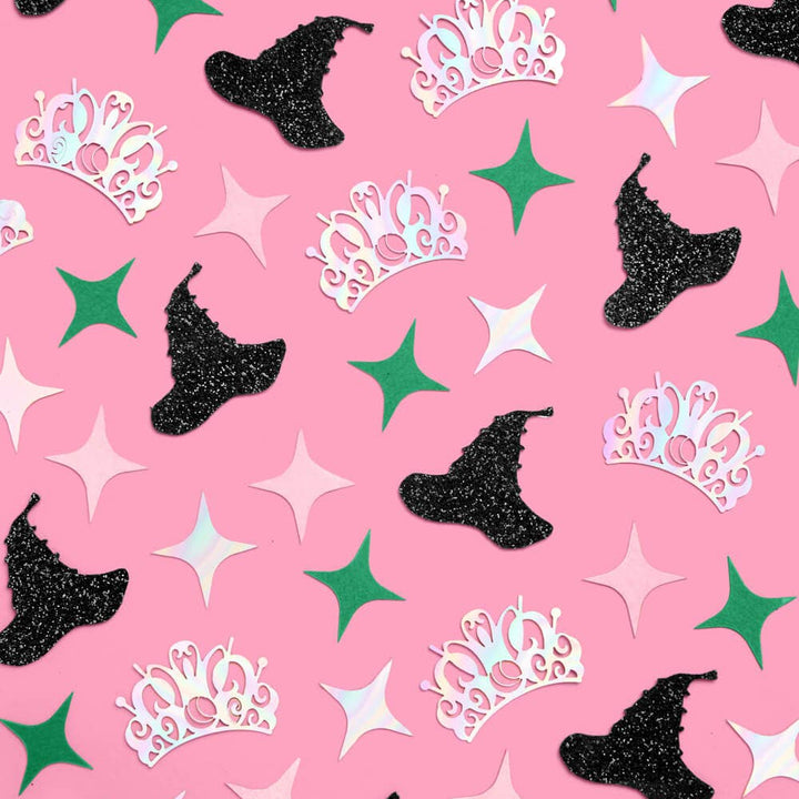 Pink Goes Good w. Green Confetti - 200 pc confetti xo, Fetti Pink Goes Good w. Green Confetti - 200 pc confetti Bonjour Fete - Party Supplies
