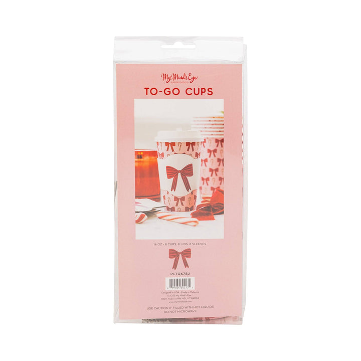 PLTG678J - Bows and Canes To Go Cups My Mind’s Eye PLTG678J - Bows and Canes To Go Cups Bonjour Fete - Party Supplies