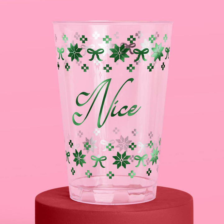 Naughty + Nice Cups - 30 plastic cups Christmas Xmas Party xo, Fetti Naughty + Nice Cups - 30 plastic cups Christmas Xmas Party Bonjour Fete - Party Supplies