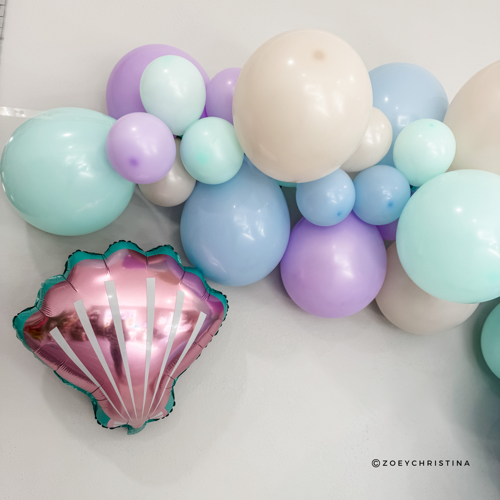 Pastel Seashell Foil Balloon – Pink or Purple – Mermaid: Pink Zoey Christina Pastel Seashell Foil Balloon – Pink or Purple – Mermaid: Pink Bonjour Fete - Party Supplies