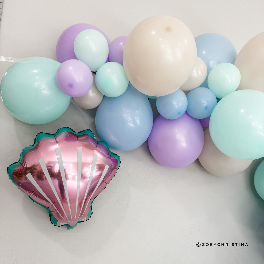 Pastel Seashell Foil Balloon – Pink or Purple – Mermaid: Pink Zoey Christina Pastel Seashell Foil Balloon – Pink or Purple – Mermaid: Pink Bonjour Fete - Party Supplies