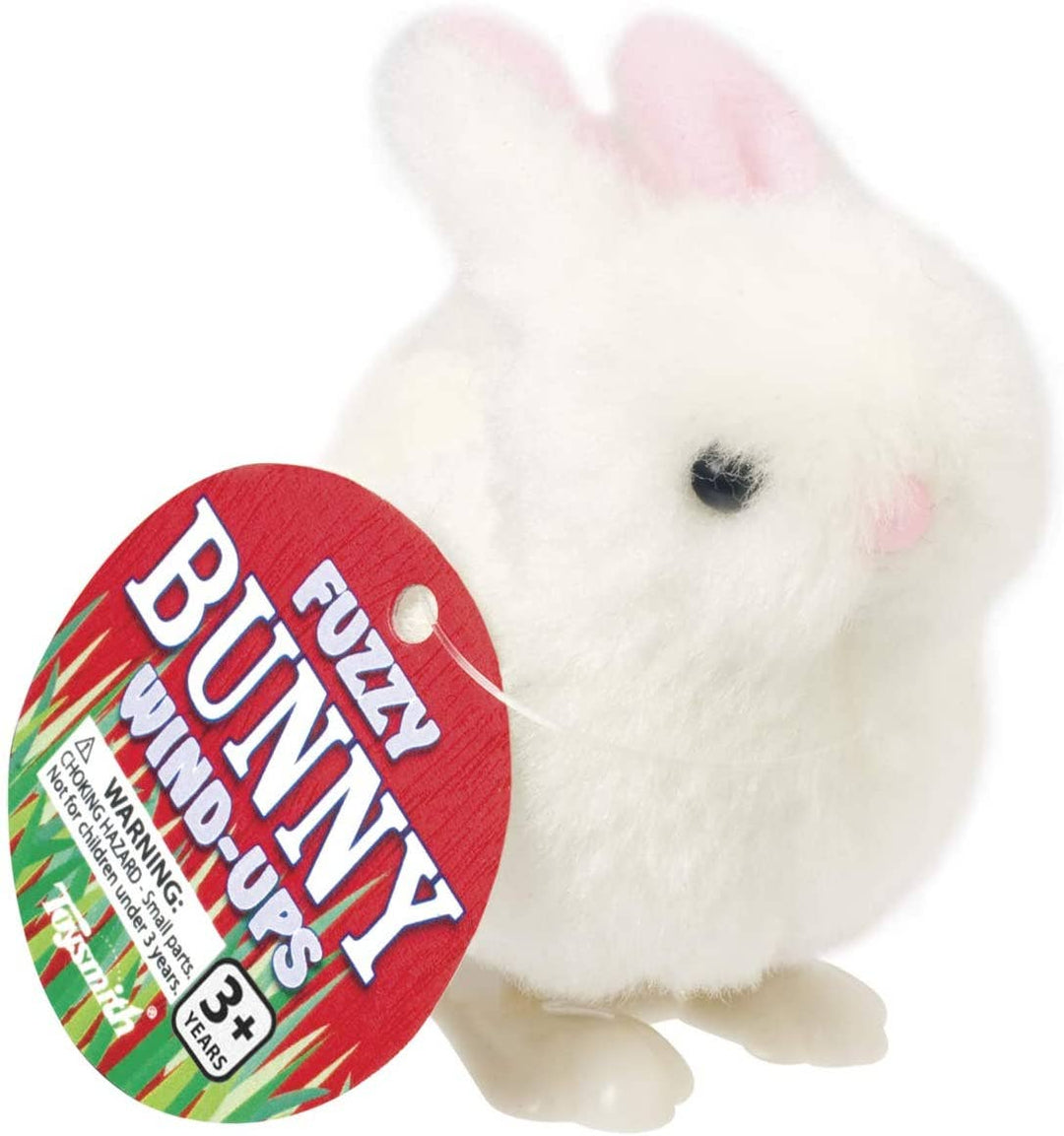 Fuzzy Bunny Wind Up Toy Bonjour Fete Party Supplies Easter Gifts & Basket Fillers