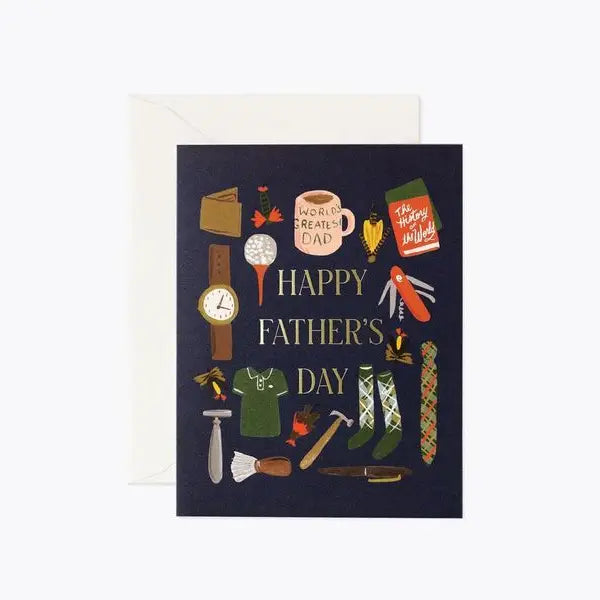 DAD'S FAVORITE THINGS FATHER'S DAY CARD Rifle Paper Co. Greeting Cards DAD'S FAVORITE THINGS FATHER'S DAY CARD Bonjour Fete - Party Supplies