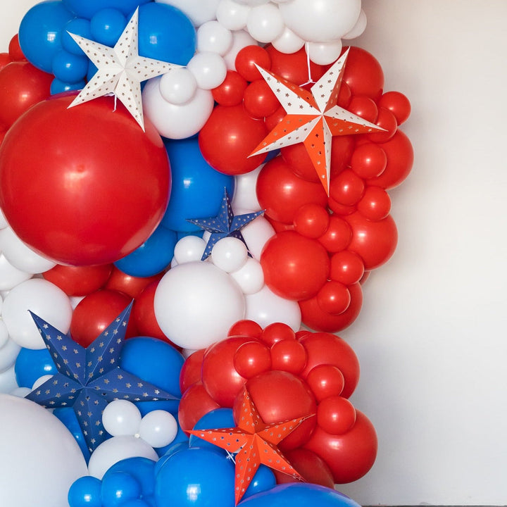 RED, WHITE & BLUE HANGING STARS My Mind’s Eye 0 Faire Bonjour Fete - Party Supplies