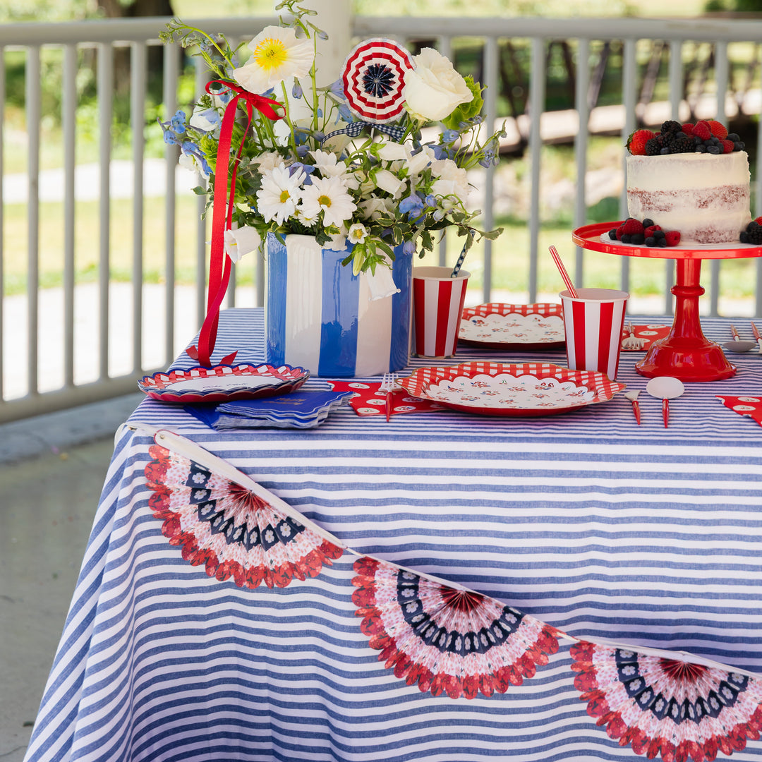 Patriotic 4th of July Table Decor- Bonjour Fete Party Supplies
