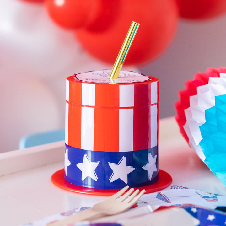 HATS OFF TO THE USA PARTY SIPPER Packed Party Bonjour Fete - Party Supplies