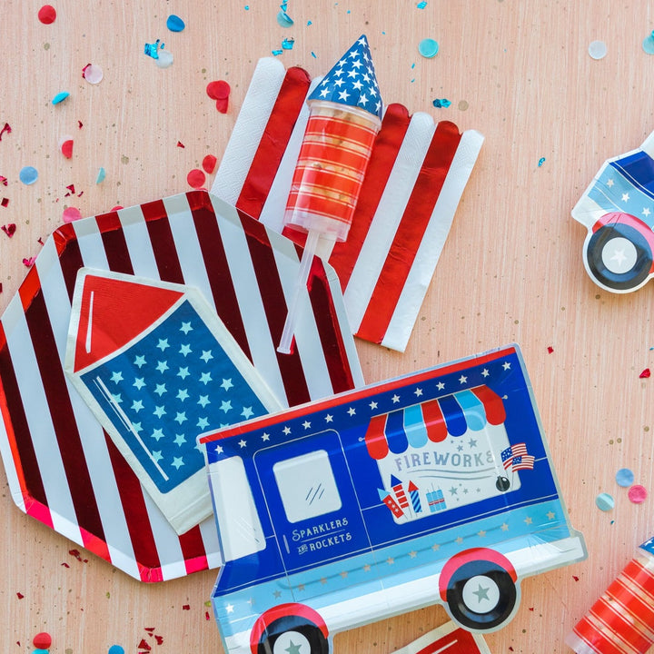 ROCKET 4TH OF JULY TREAT POPPERS My Mind’s Eye 0 Faire Bonjour Fete - Party Supplies