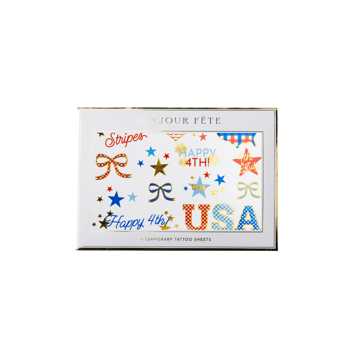 4TH OF JULY TATTOOS Bonjour Fête Stickers & Temporary Tattoos 4TH OF JULY TATTOOS Bonjour Fete - Party Supplies