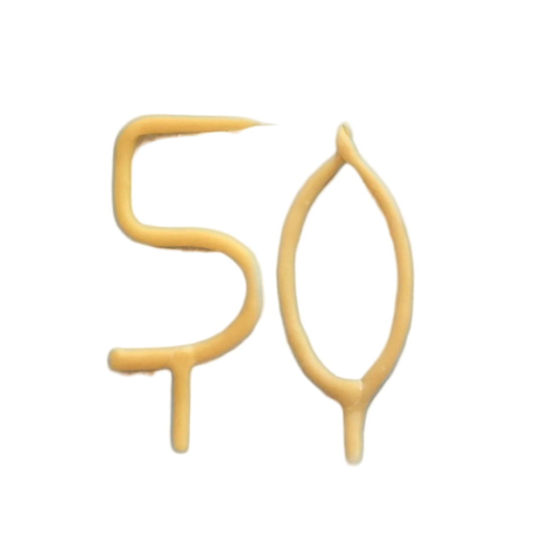 50th Birthday Beeswax Number Candle Set Camp Hollow Candles 50th Birthday Beeswax Number Candle Set Bonjour Fete - Party Supplies