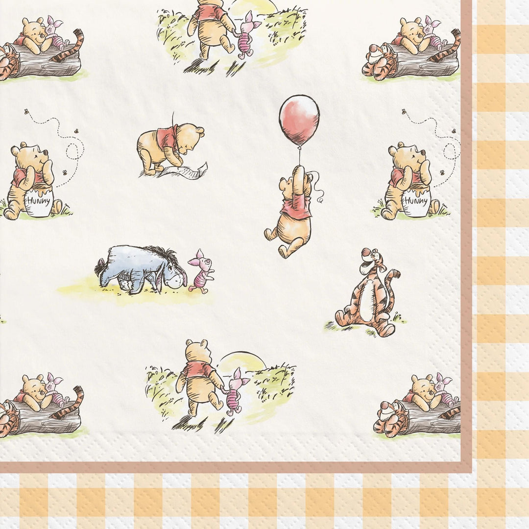 WINNIE THE POOH LUNCH NAPKINS Amscan Napkins WINNIE THE POOH LUNCH NAPKINS Bonjour Fete - Party Supplies